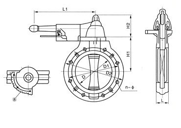 D71X-10S塑料手动对夹式蝶阀