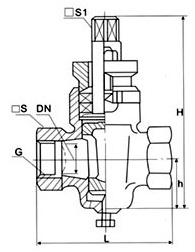 二通内螺铜芯旋塞阀 X13T-1.0