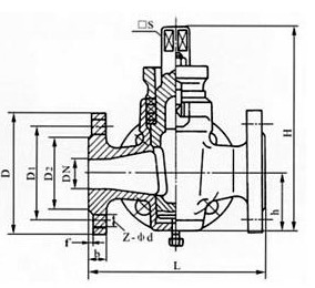 三通铸钢旋塞阀 X44W-1.0C