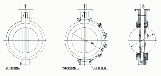 中线密封蝶阀结构