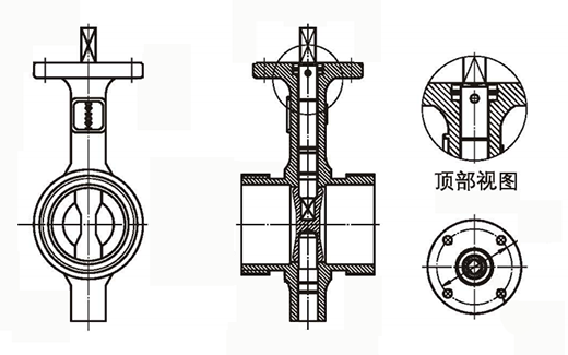中线密封蝶阀结构