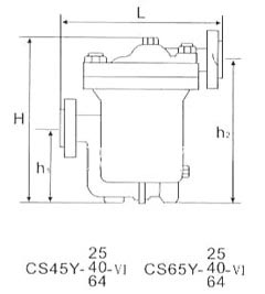 钟形浮子（倒吊桶）式蒸汽疏水阀 CS15H ER105