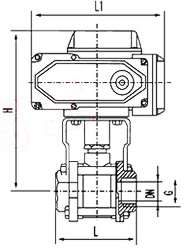 电动内螺纹球阀 Q911