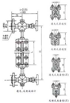 UG5-1365-80透光式玻璃板液位计